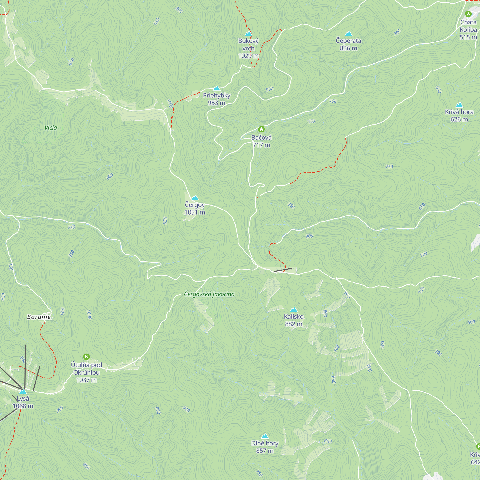 Čergovčanka map