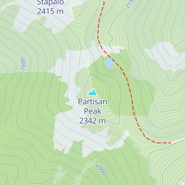 Map of Partisan Peak