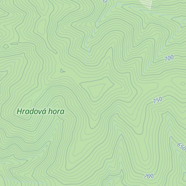 Map of Hradová hora