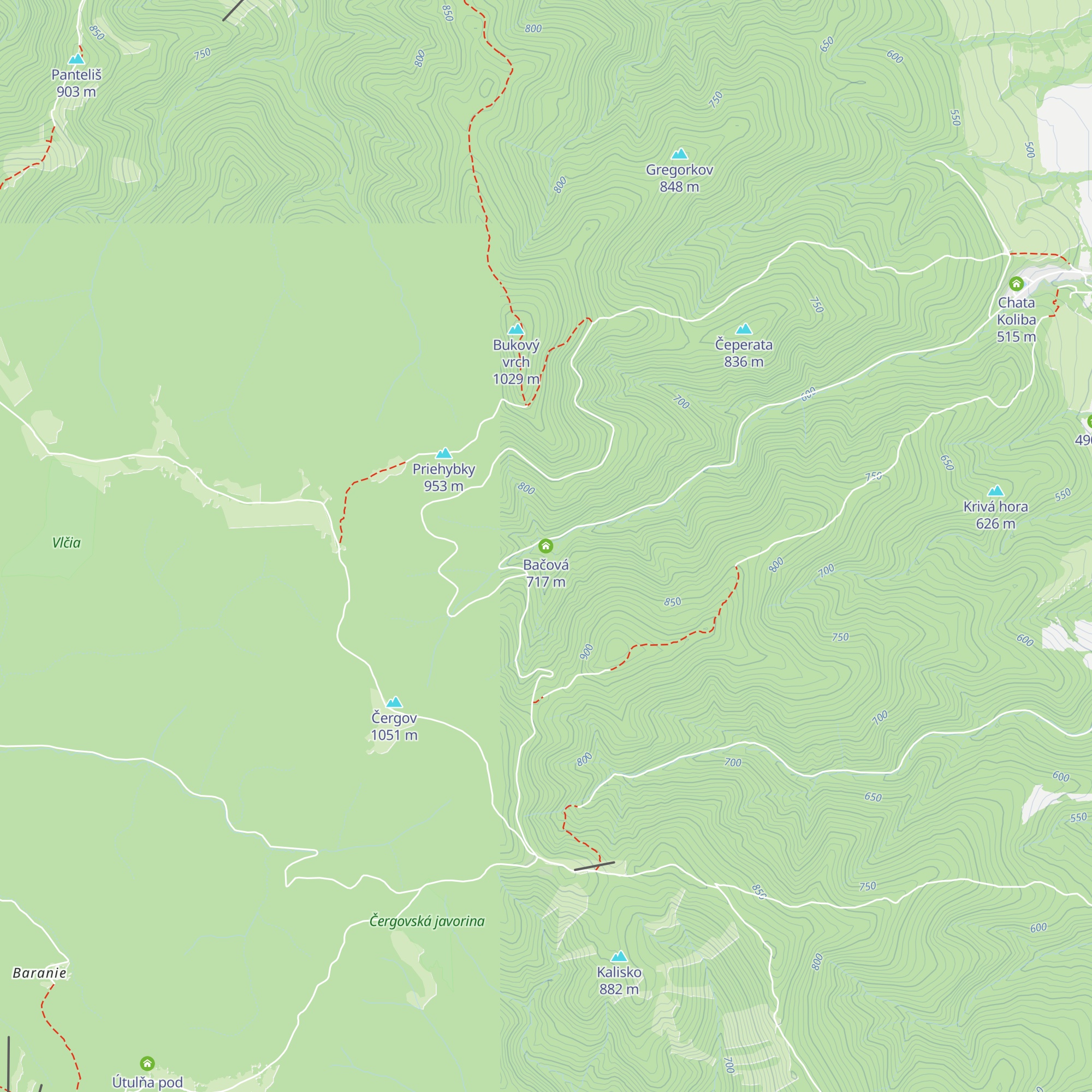 Bačová map