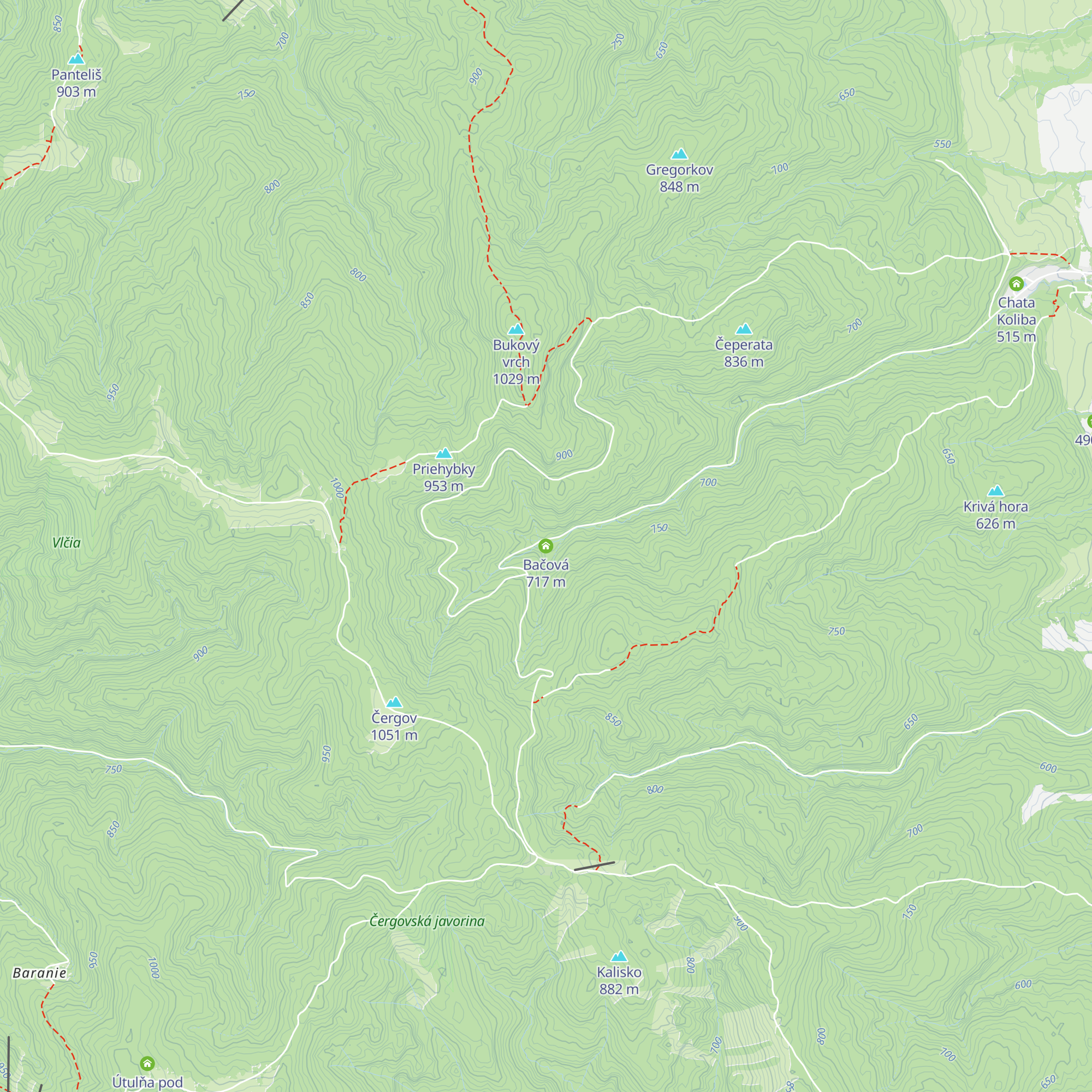Bačová map