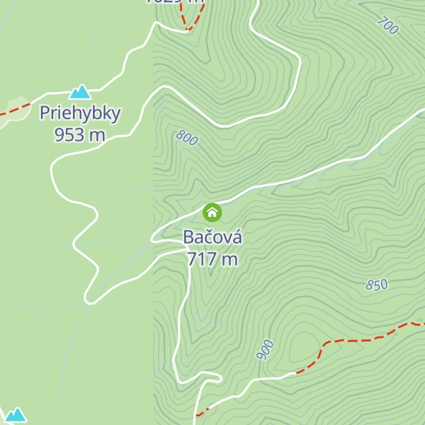 Map of Bačová