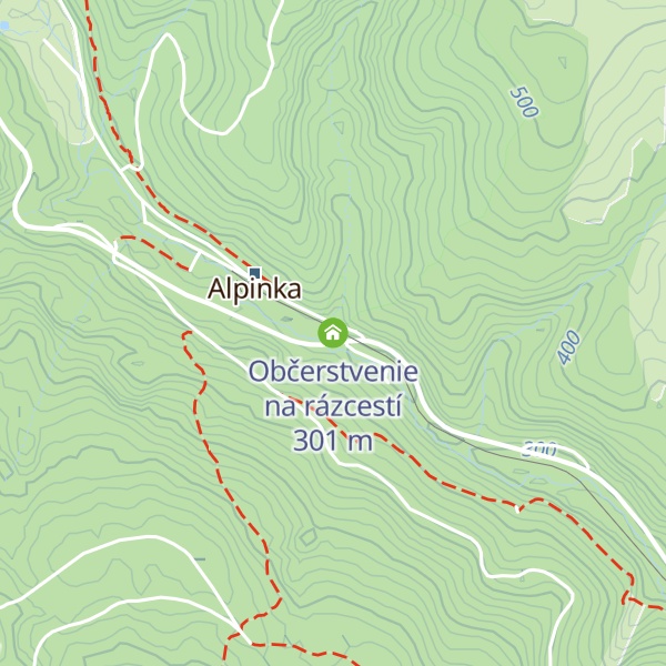 Map of Občerstvenie na rázcestí