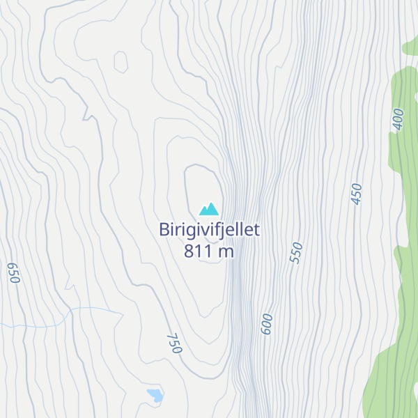Map of Birigivifjellet