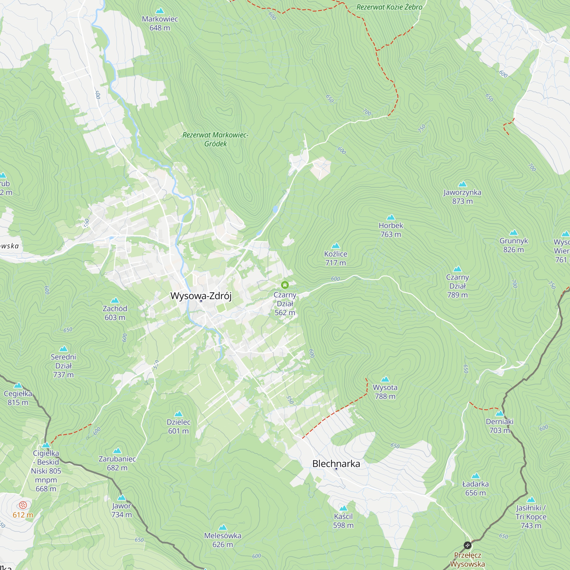 Czarny Dział map