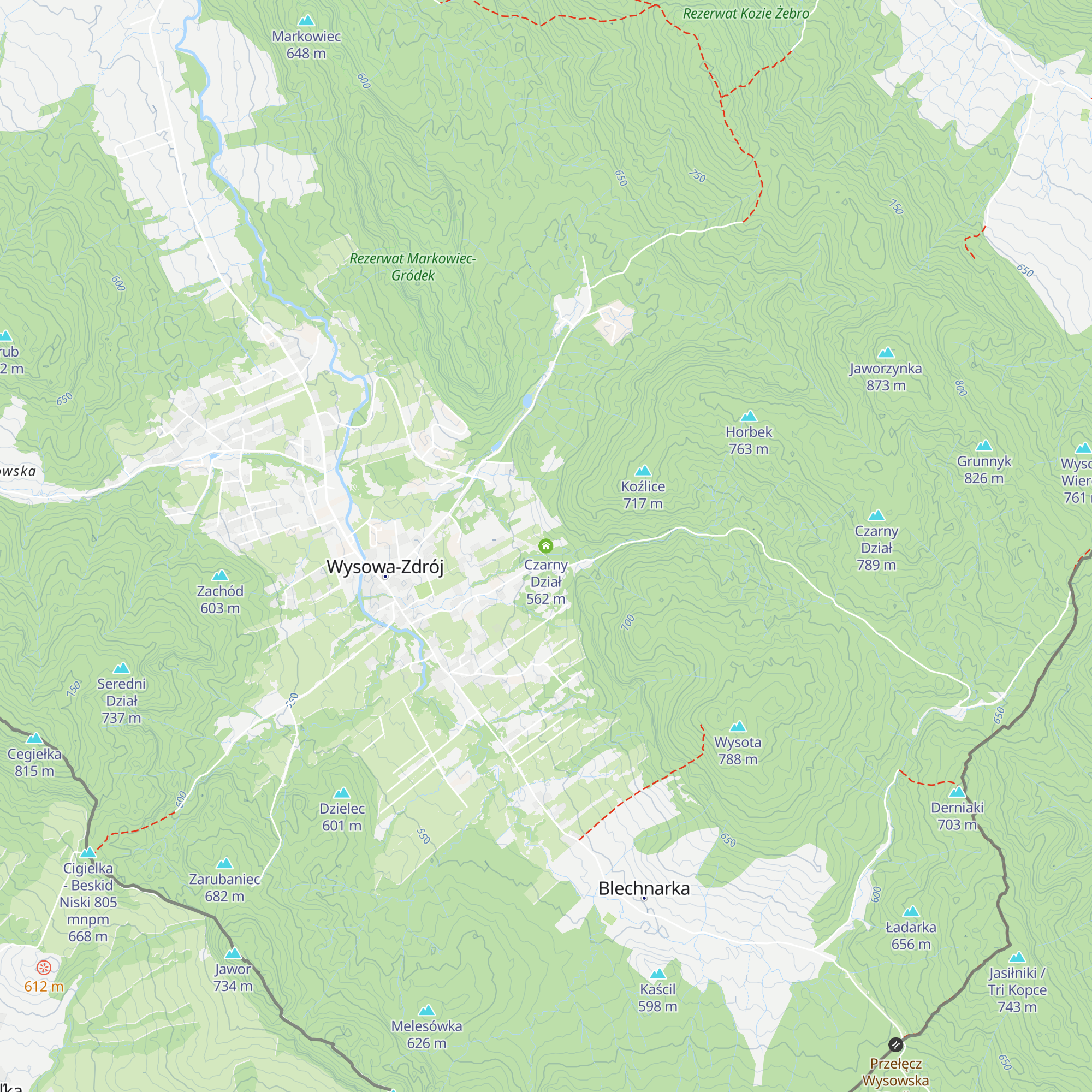 Czarny Dział map