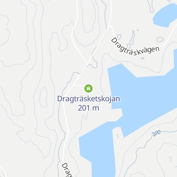 Map of Dragträsketskojan