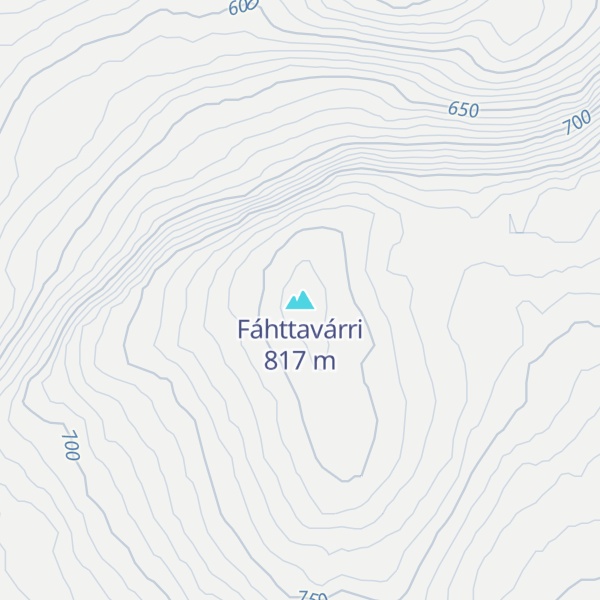 Map of Fáhttavárri