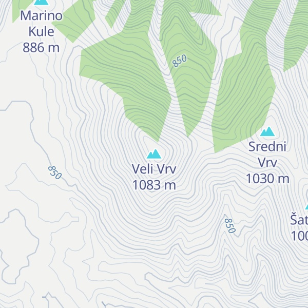 Map of Veli Vrv