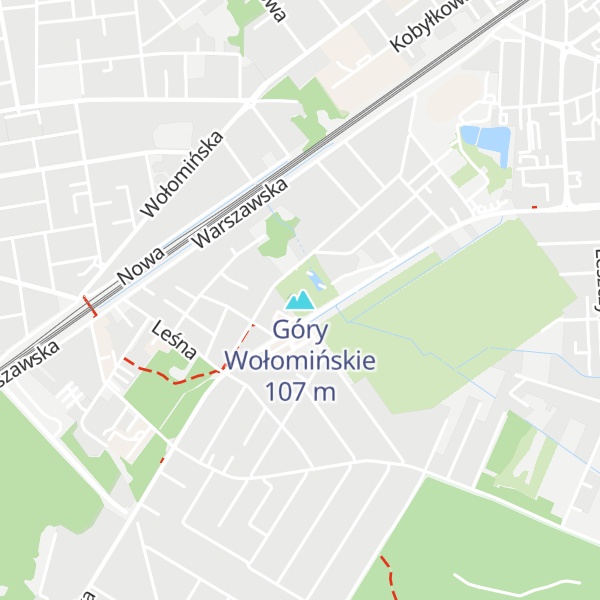 Map of Góry Wołomińskie