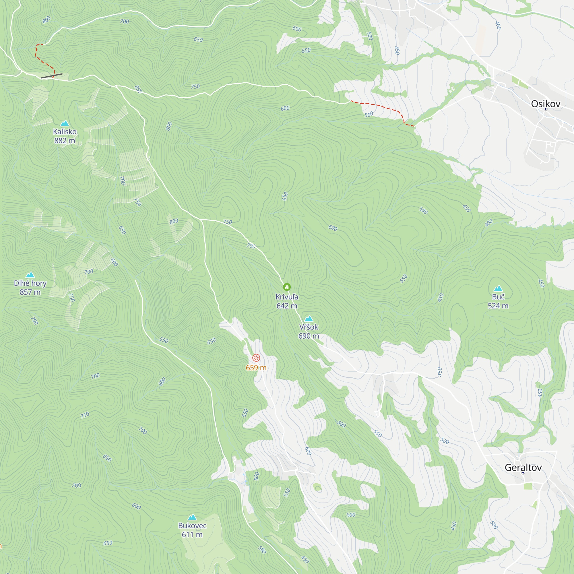 Krivuľa map