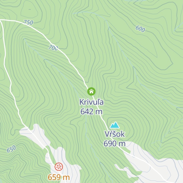 Map of Krivuľa