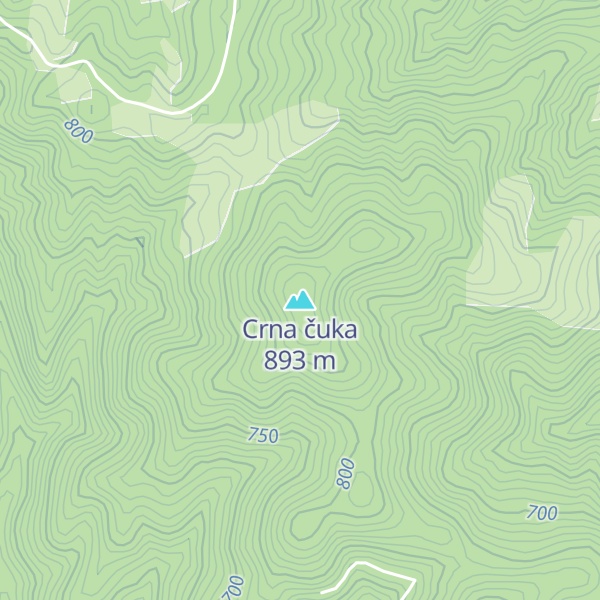 Map of Crna čuka
