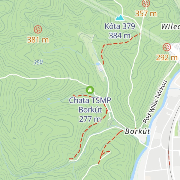 Map of Chata TSMP Borkút