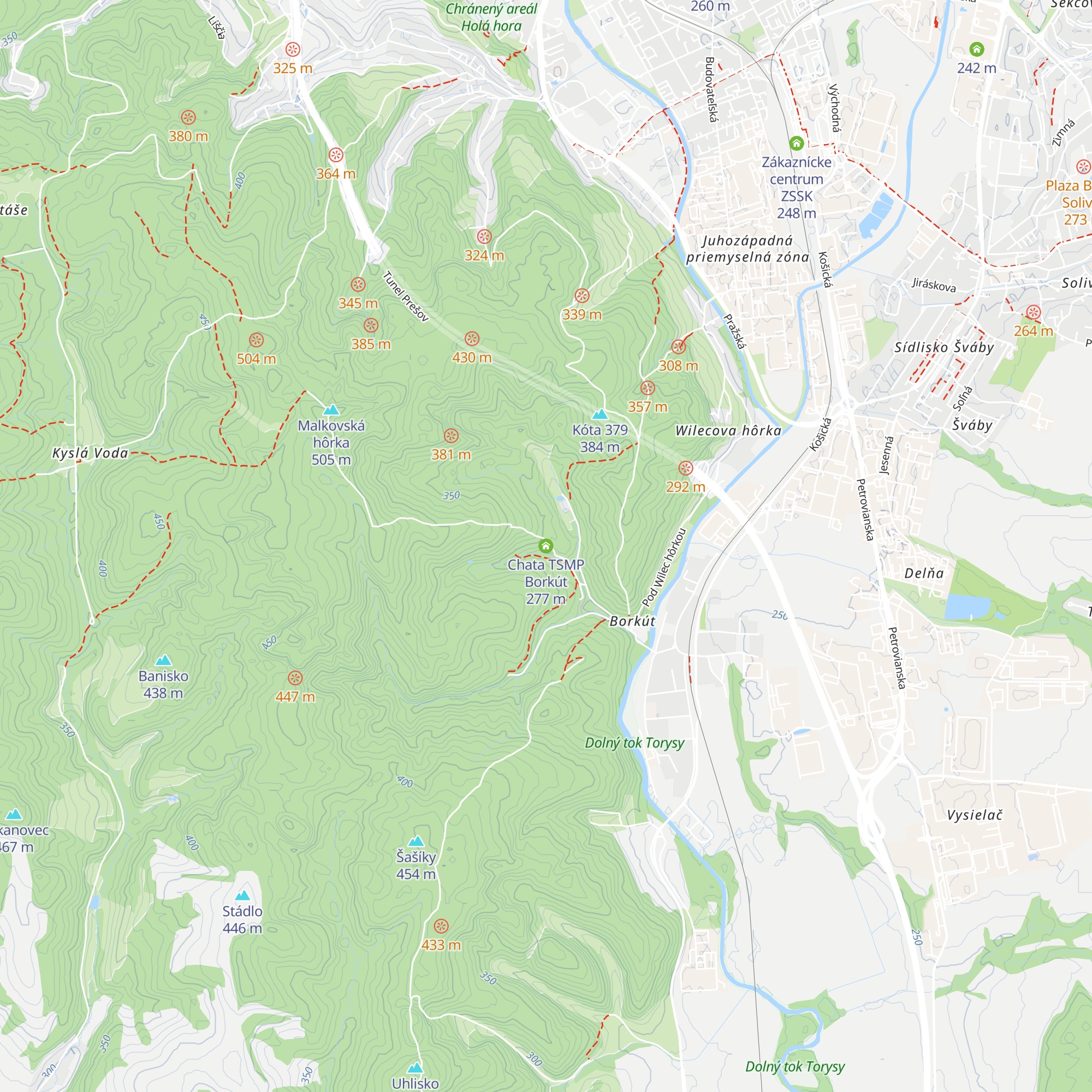 Chata TSMP Borkút map
