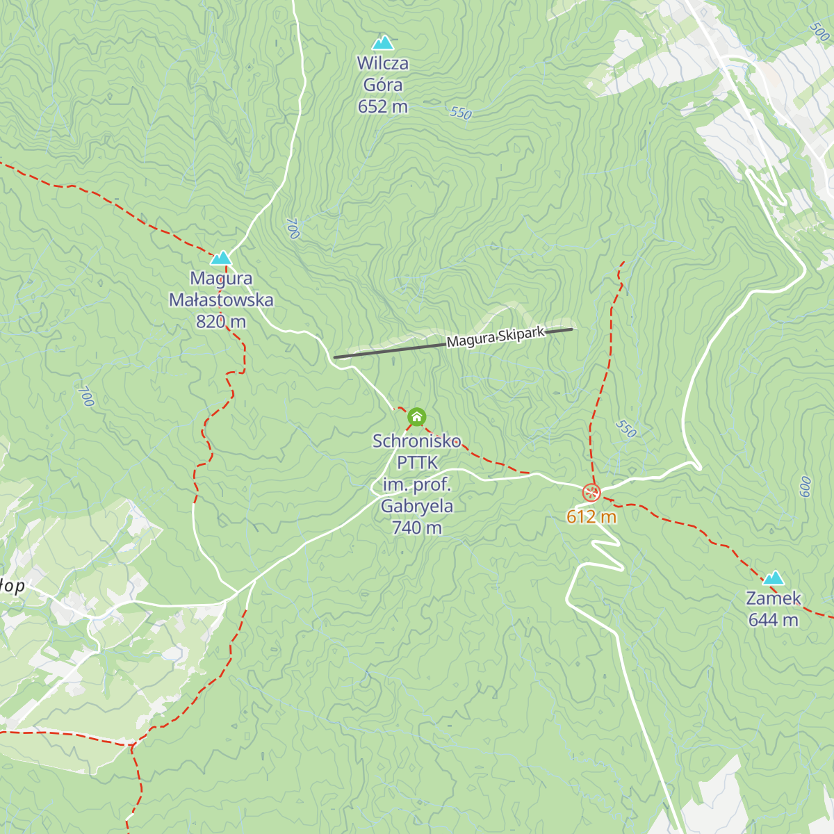 Schronisko PTTK im. prof. Gabryela map
