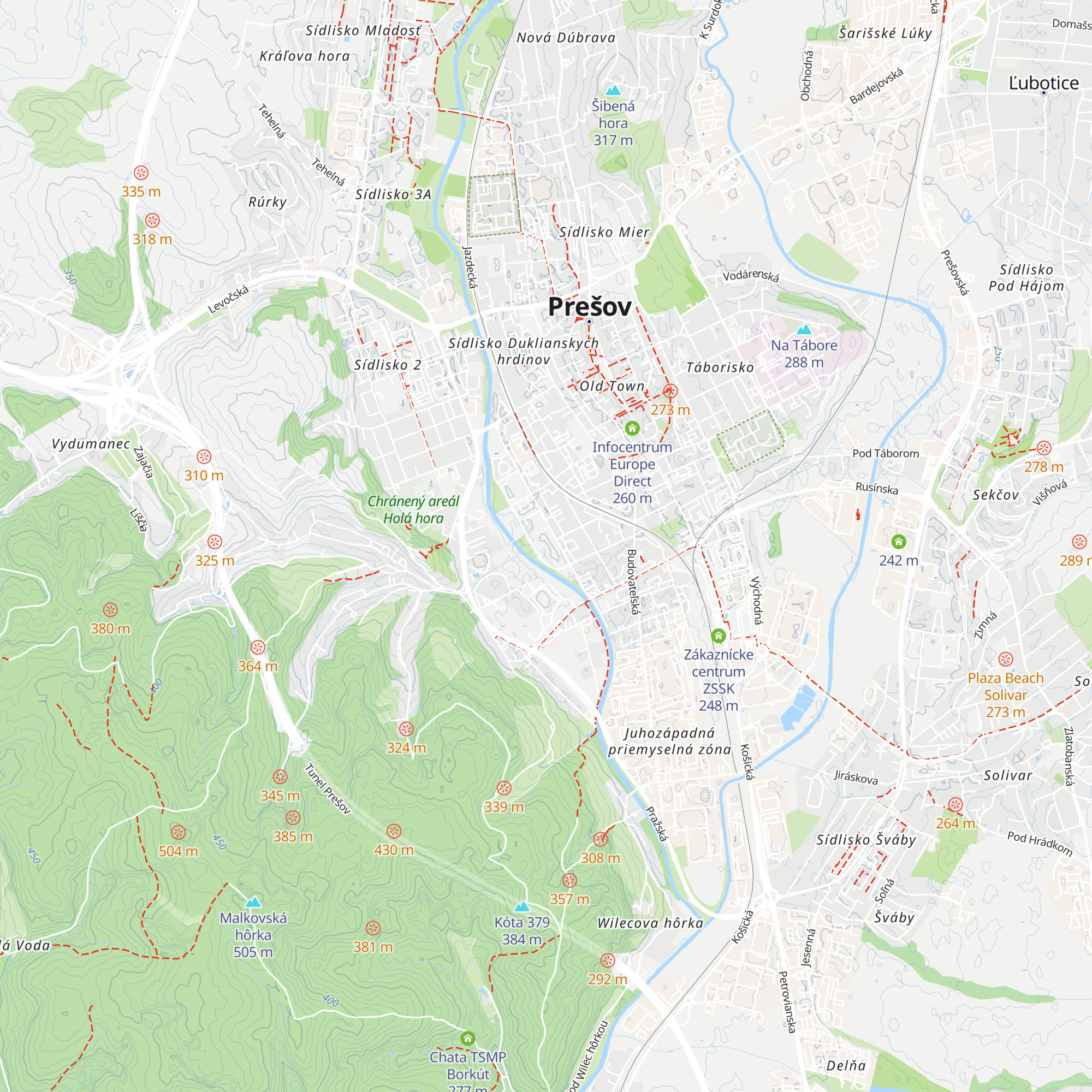 Europe Direct Prešov map