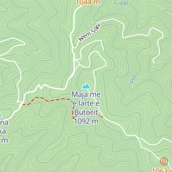 Map of Maja me e larte e Butocit