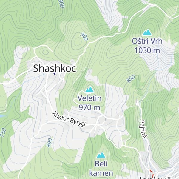 Map of Veletin