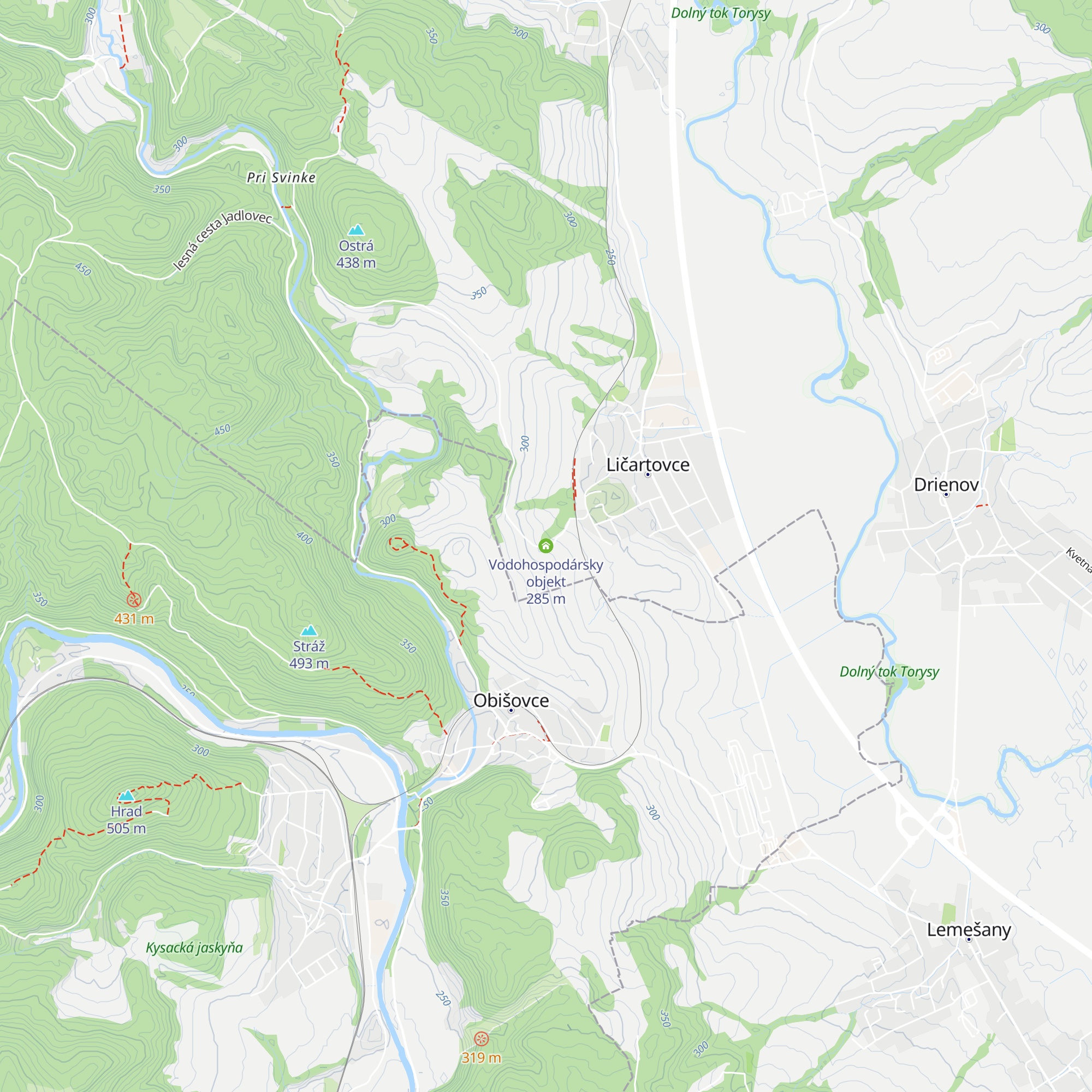 Vodohospodársky objekt map