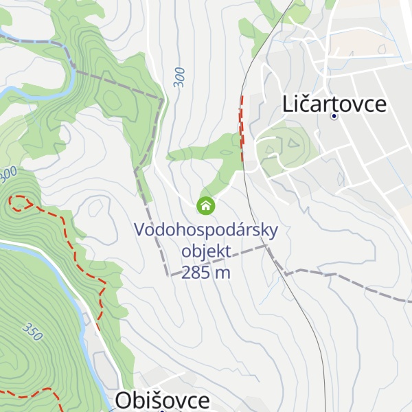 Map of Vodohospodársky objekt