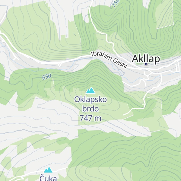 Map of Oklapsko brdo