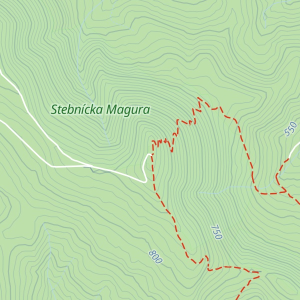 Map of Stebnícka Magura