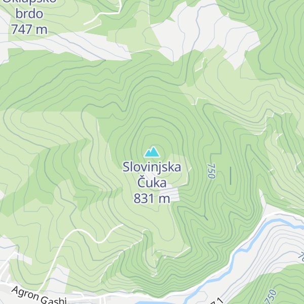 Map of Slovinjska Čuka