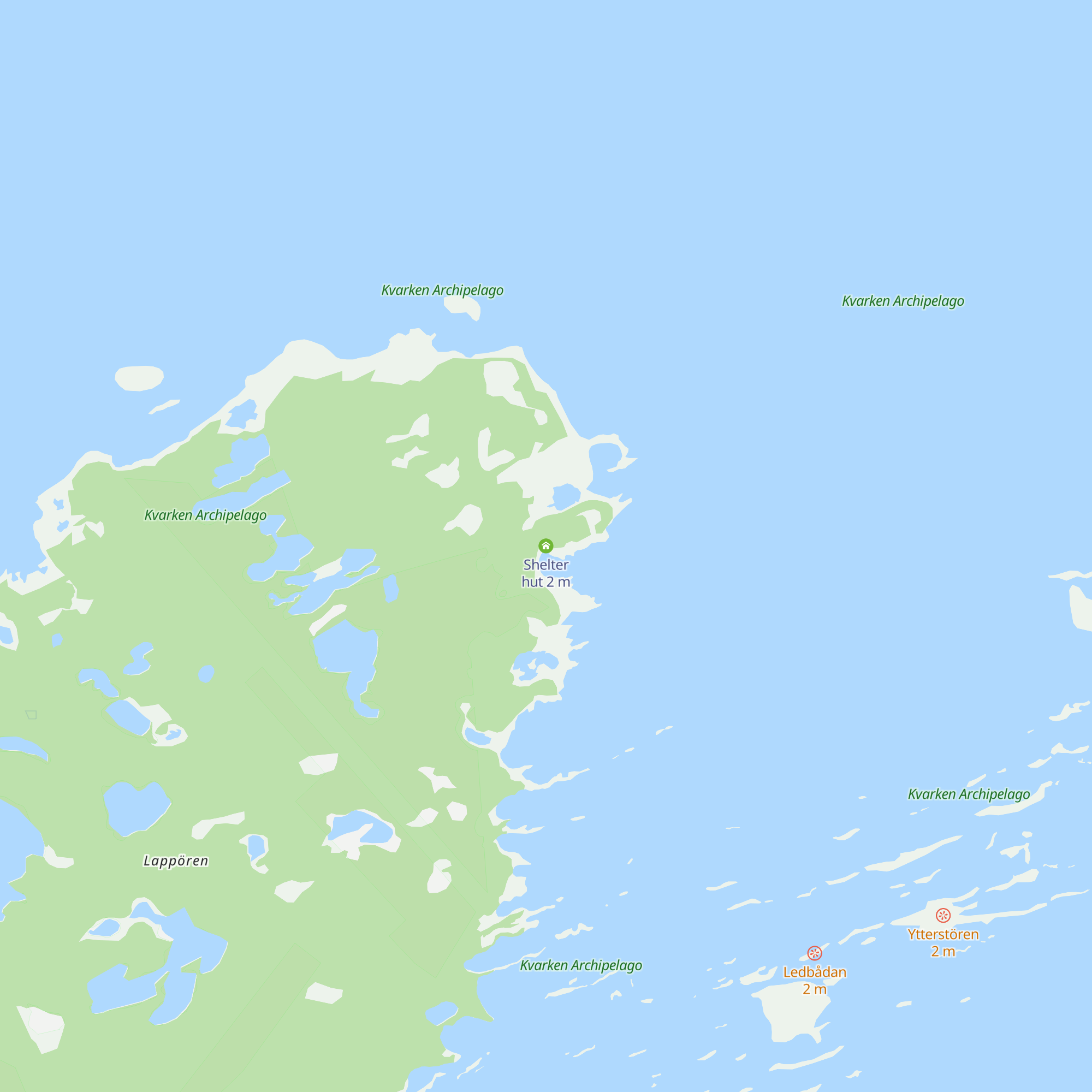 Shelter hut map