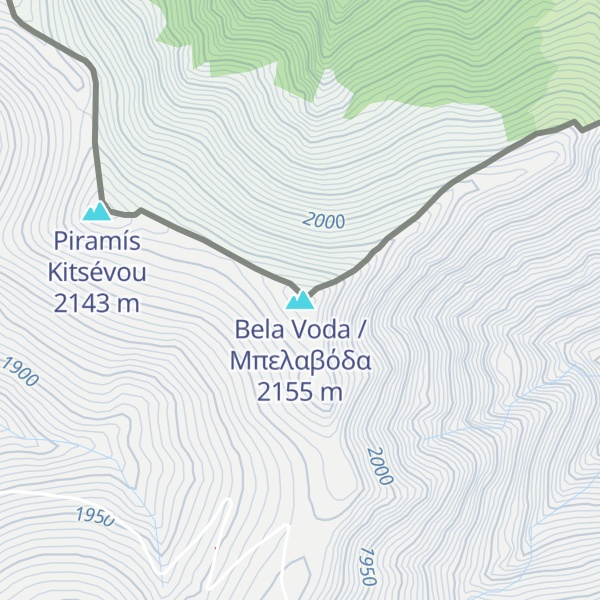 Map of Bela Voda / Μπελαβόδα