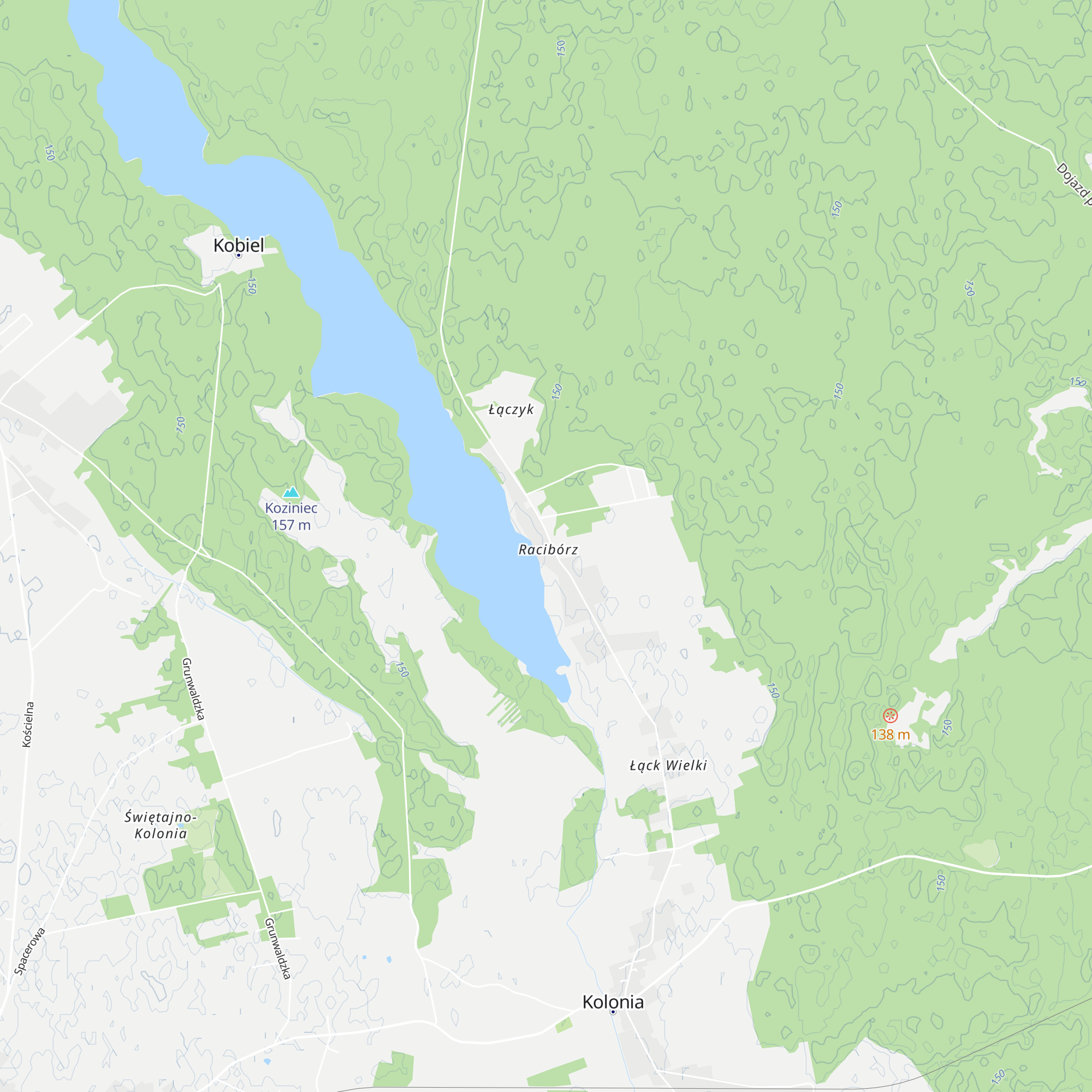 Schronisko wędkarskie PZW Świętajno map