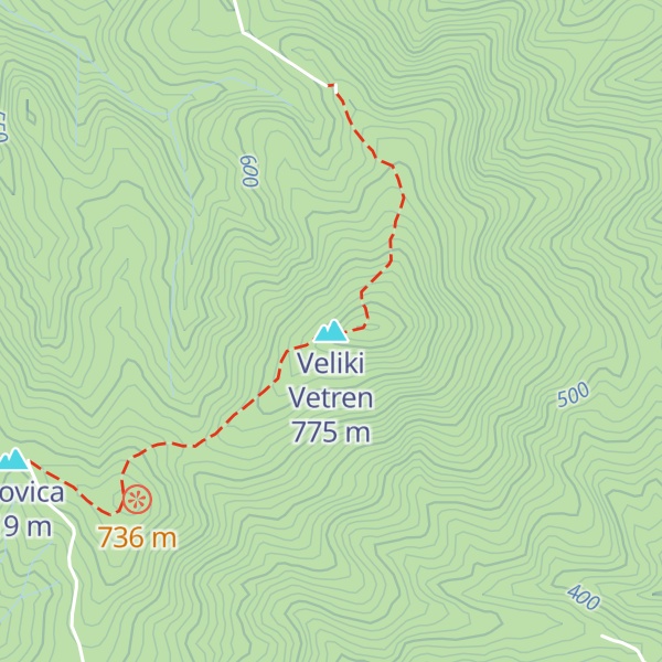 Map of Veliki Vetren