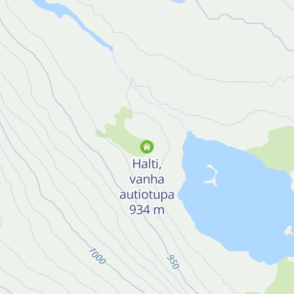 Map of Halti, vanha autiotupa