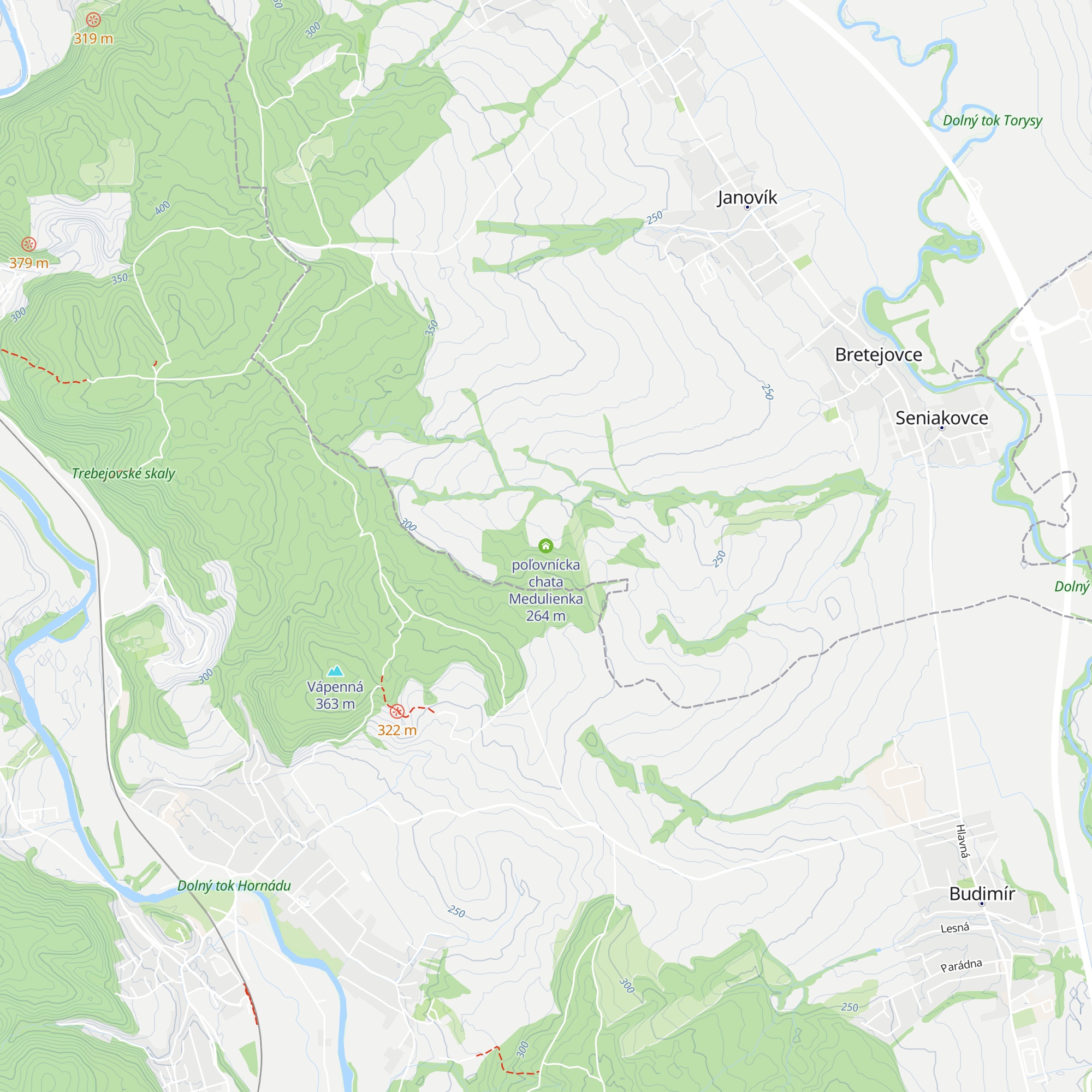 poľovnícka chata Medulienka map
