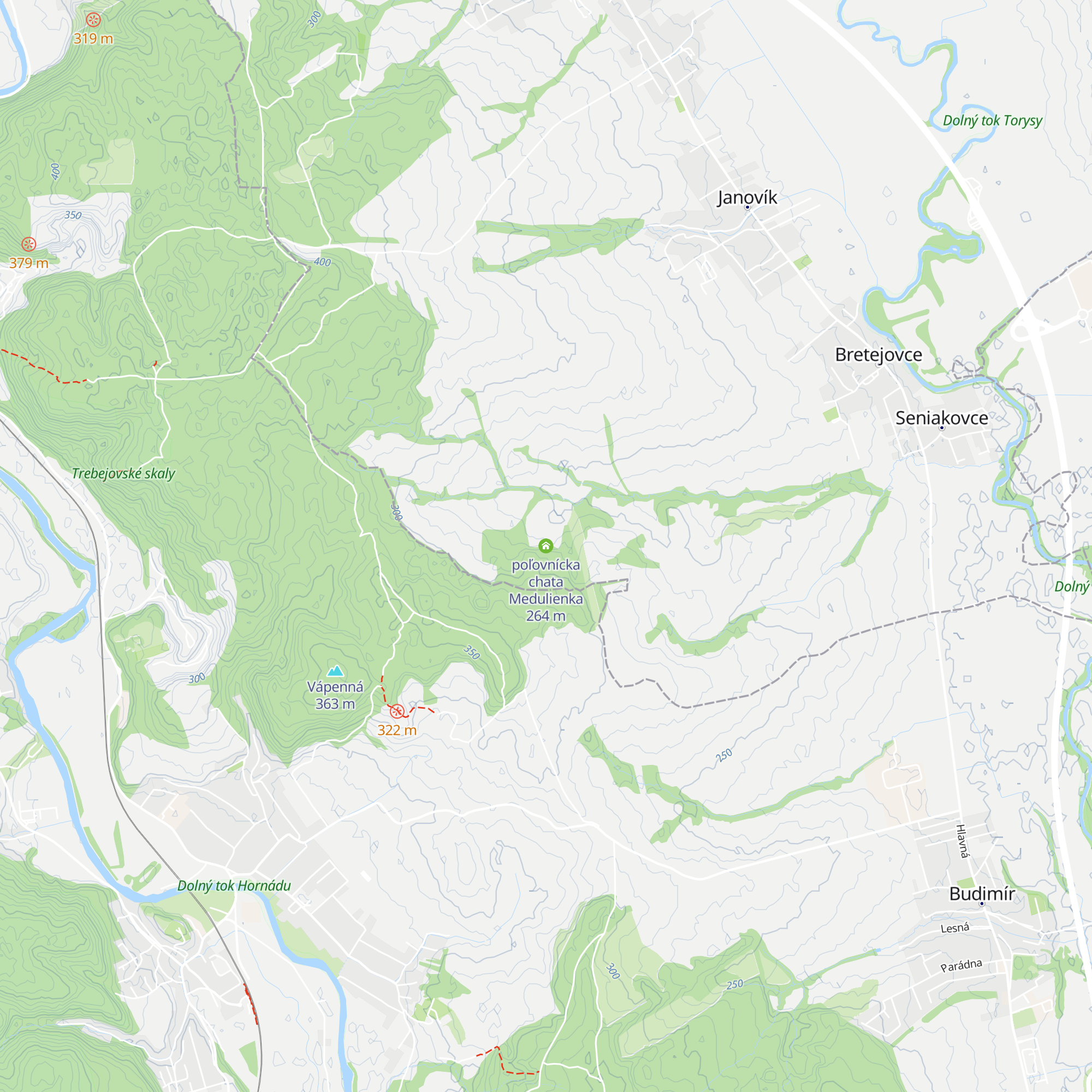 poľovnícka chata Medulienka map