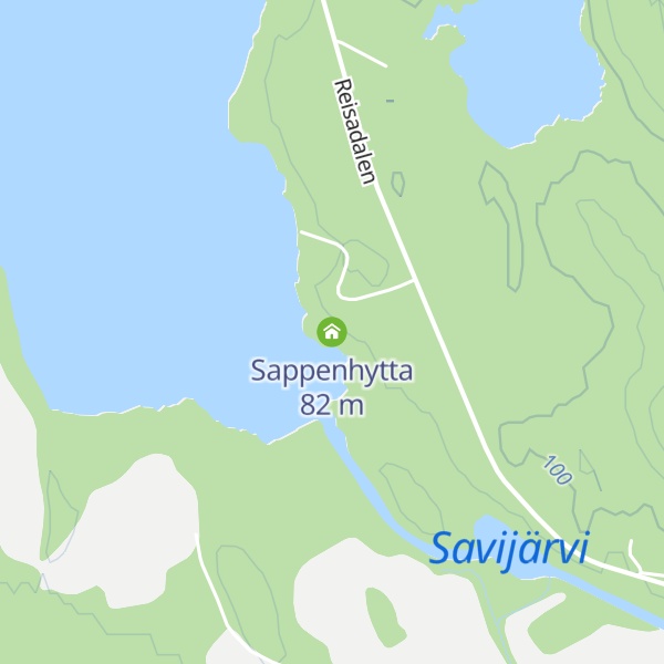 Map of Sappenhytta