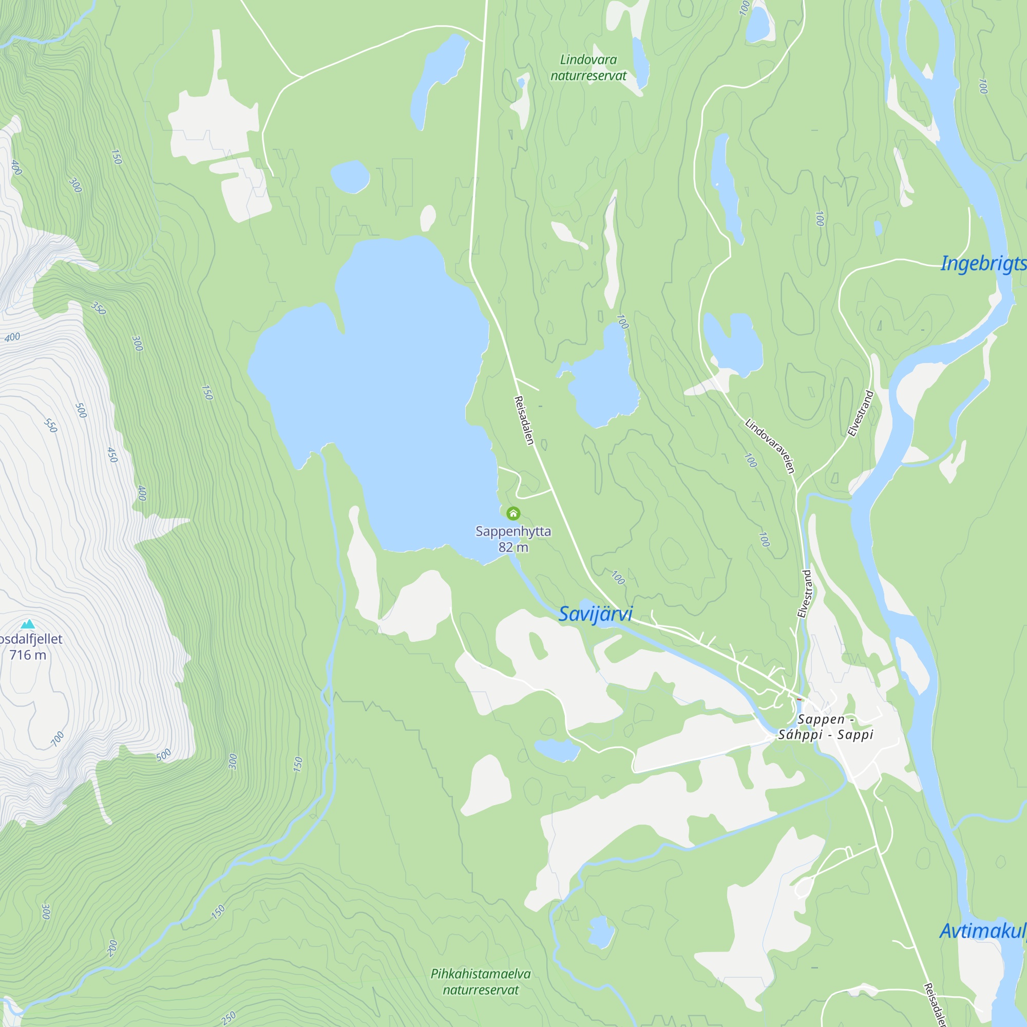 Sappenhytta map