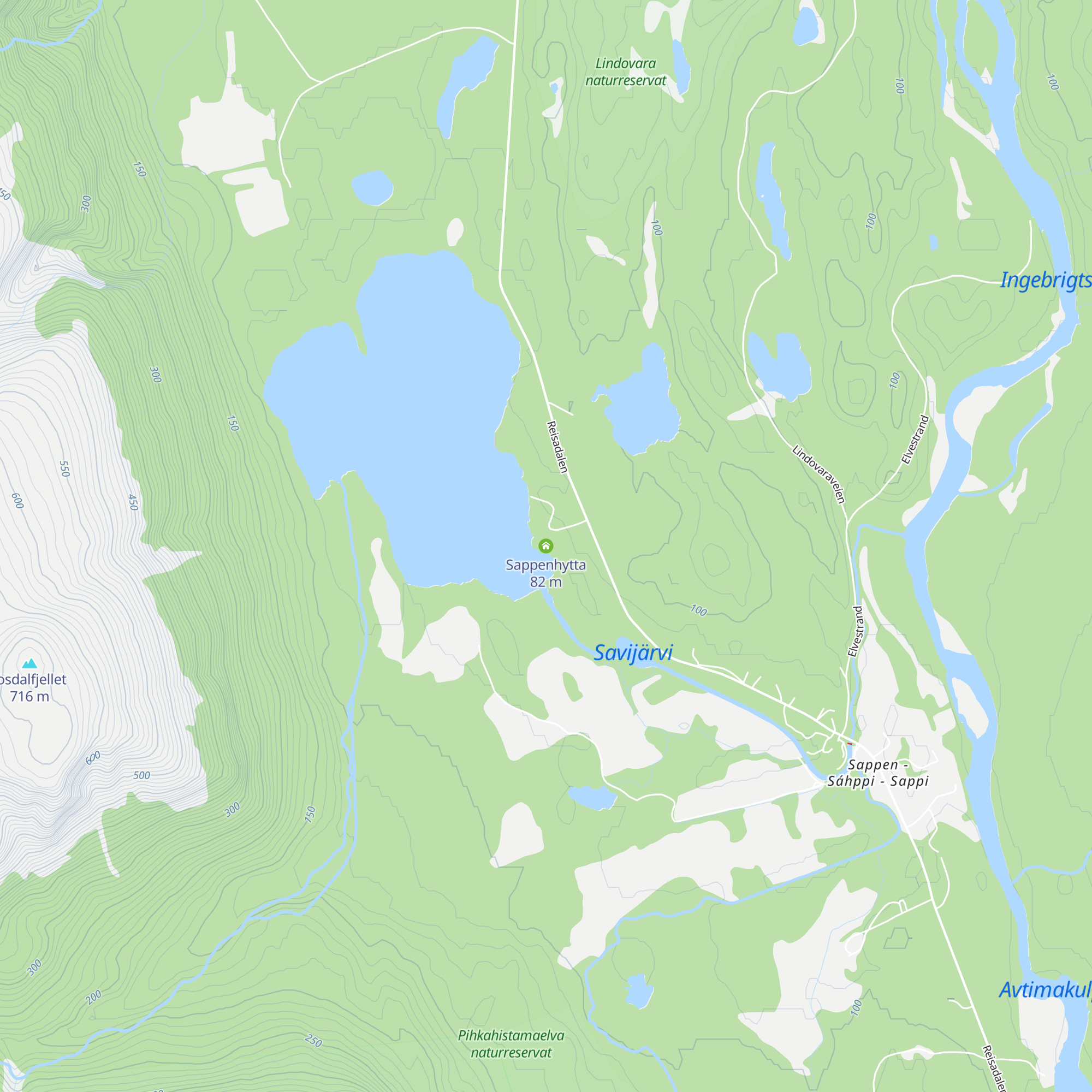 Sappenhytta map
