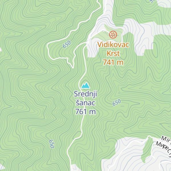Map of Srednji šanac