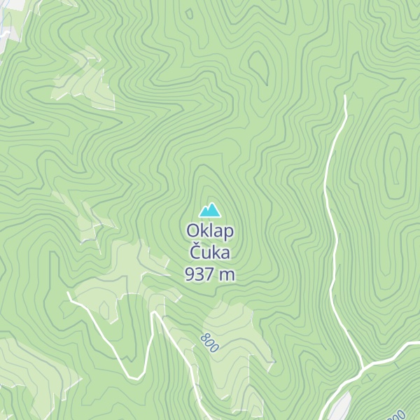 Map of Oklap Čuka