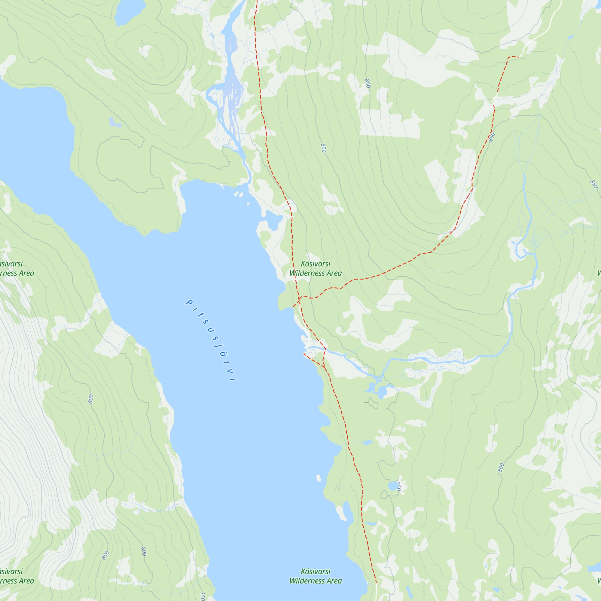 Pihtsusjärvi wilderness hut map