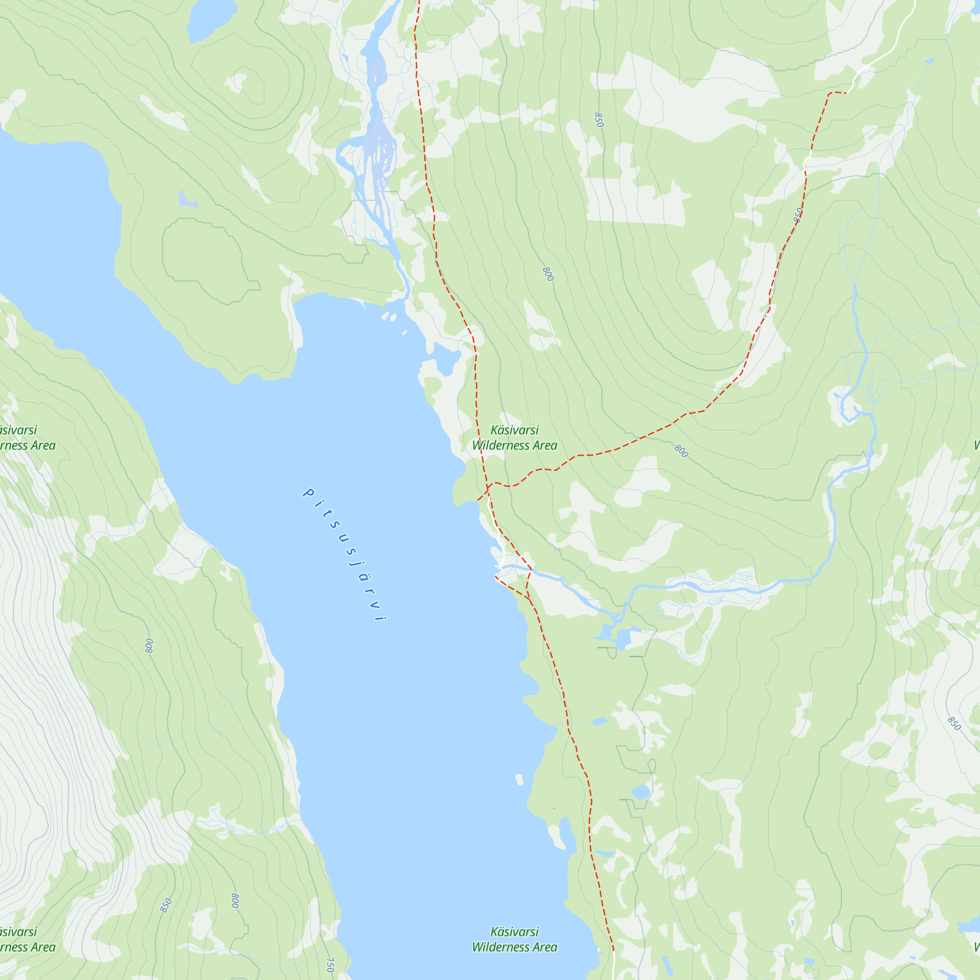 Pihtsusjärvi wilderness hut map