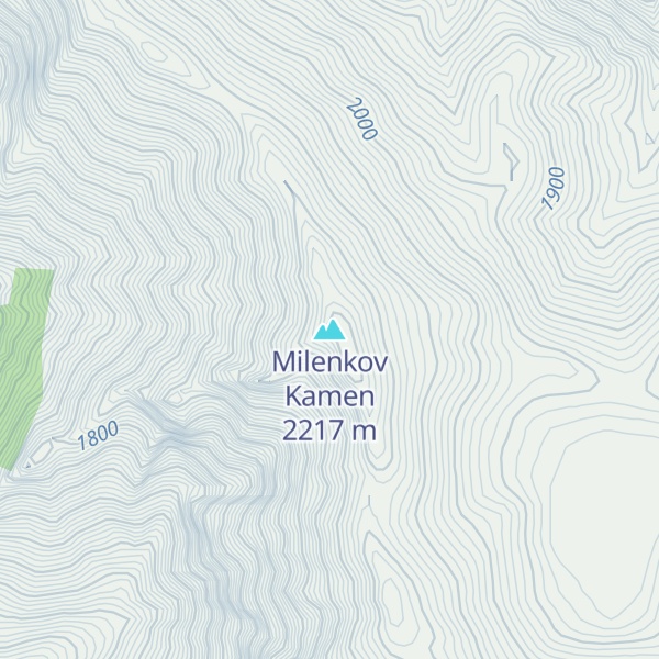 Map of Milenkov Kamen