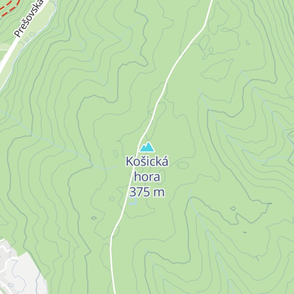 Map of Košická hora