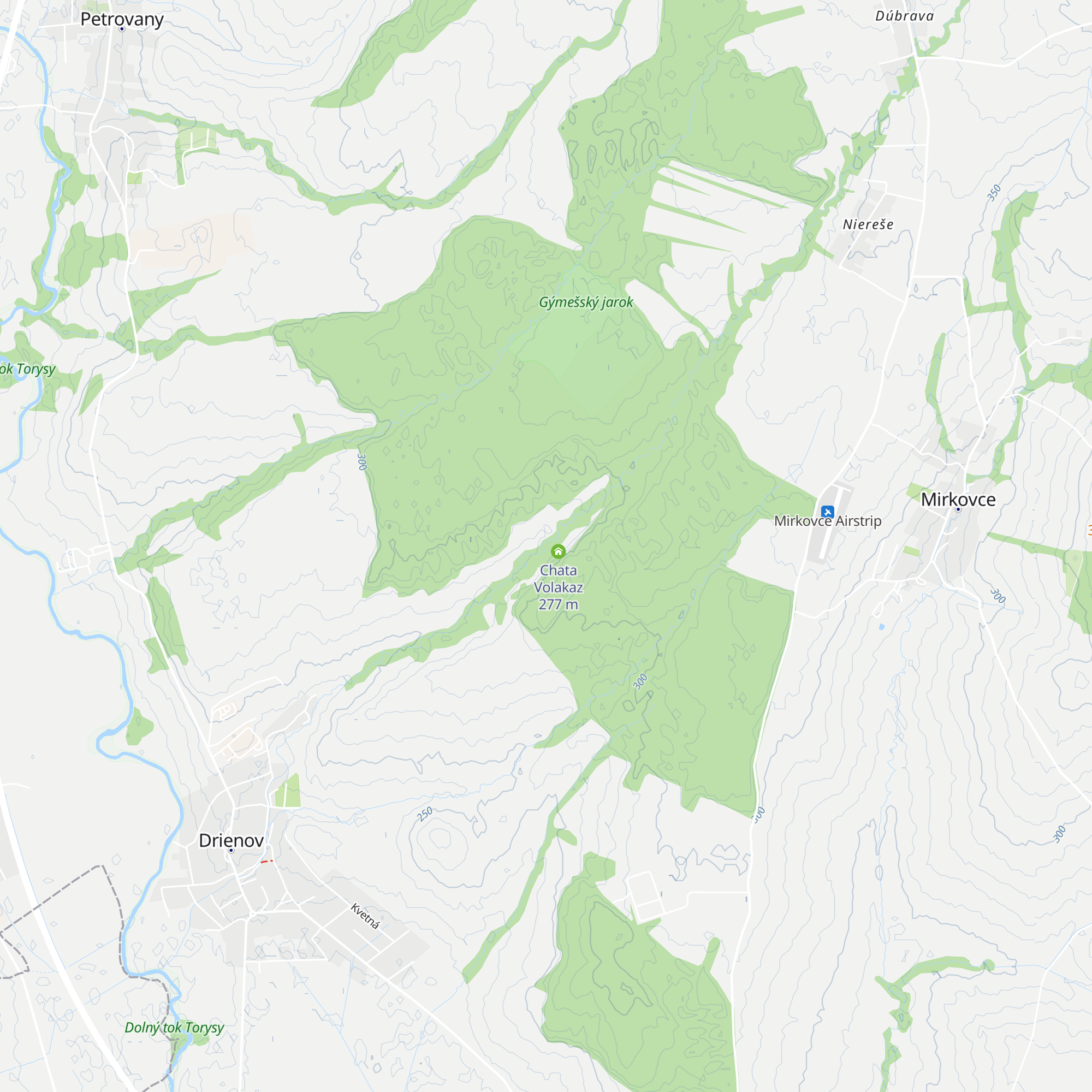 Malá Canada map