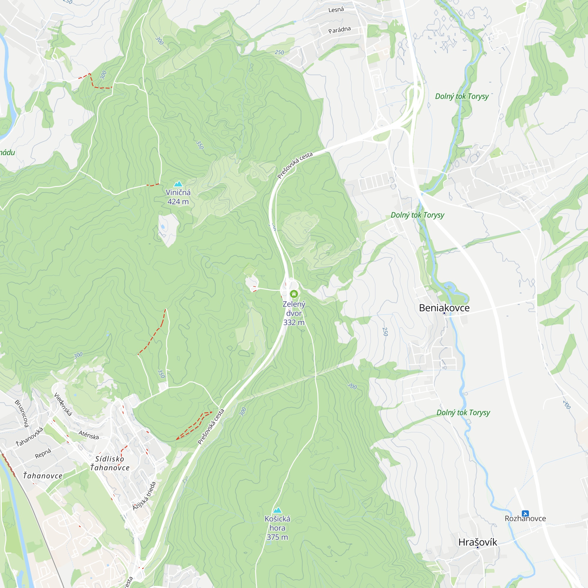 Zelený dvor map