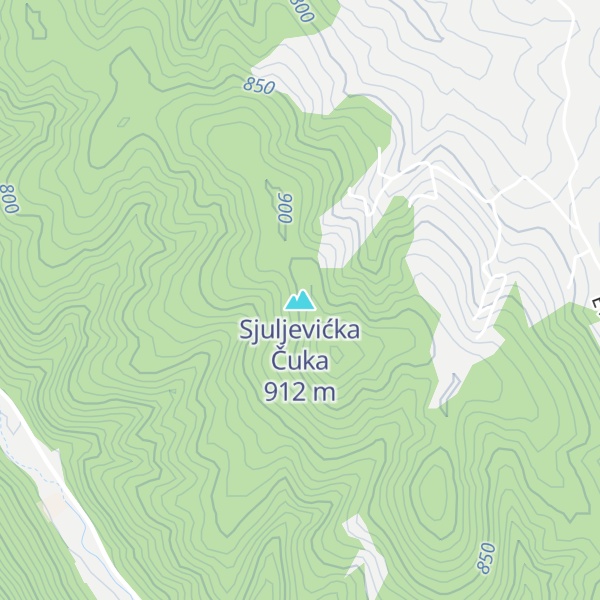 Map of Sjuljevićka Čuka
