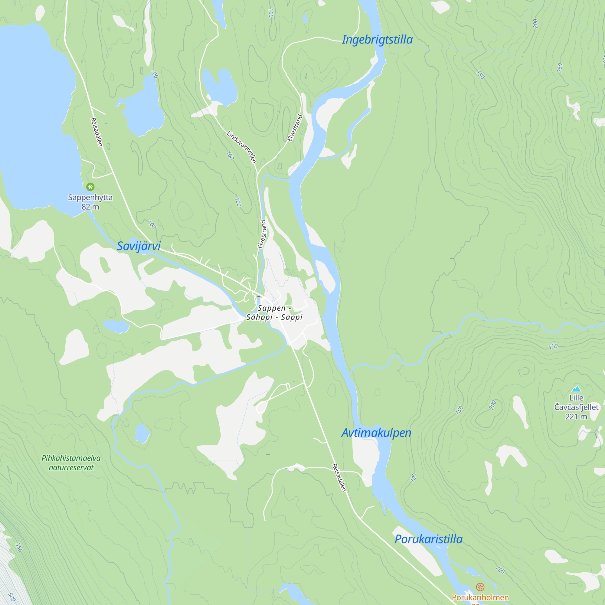 Sappen leirskole og feriesenter map
