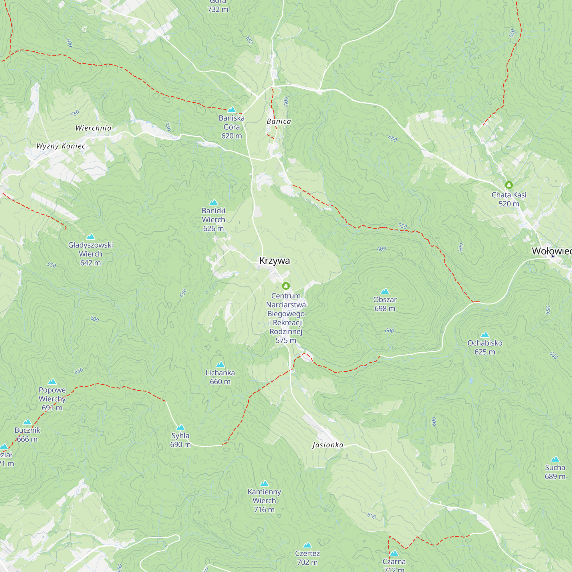 Centrum Narciarstwa Biegowego i Rekreacji Rodzinnej map