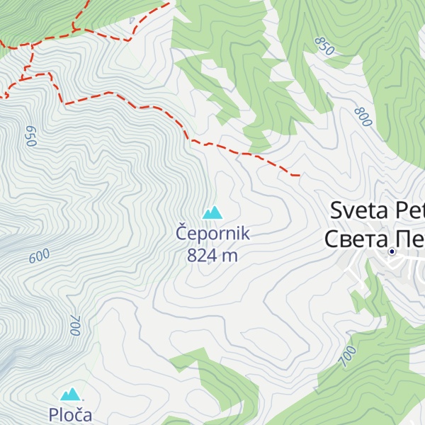 Map of Čepornik